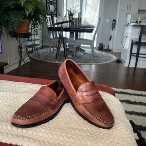 Allen Edmonds Chestnut Leather Slip-On Loafers